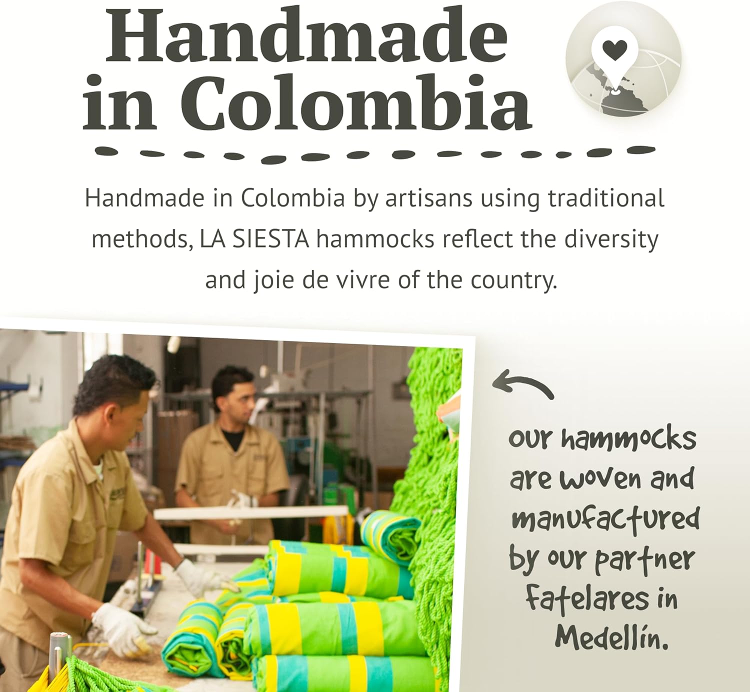 LA SIESTA Alisio Hammock & TreeMount, 2 Person Hammock, Max 355 Lbs, Blue, Weatherproof, Quick-Drying, Handwoven in Colombia