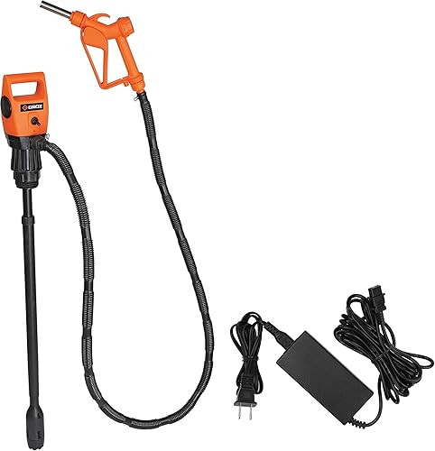 GROZ Bomba de barril de tambor eléctrico de 120-240 V CA Listado UL con protección contra sobrecarga para tambores de 55 galones Adaptador Bung