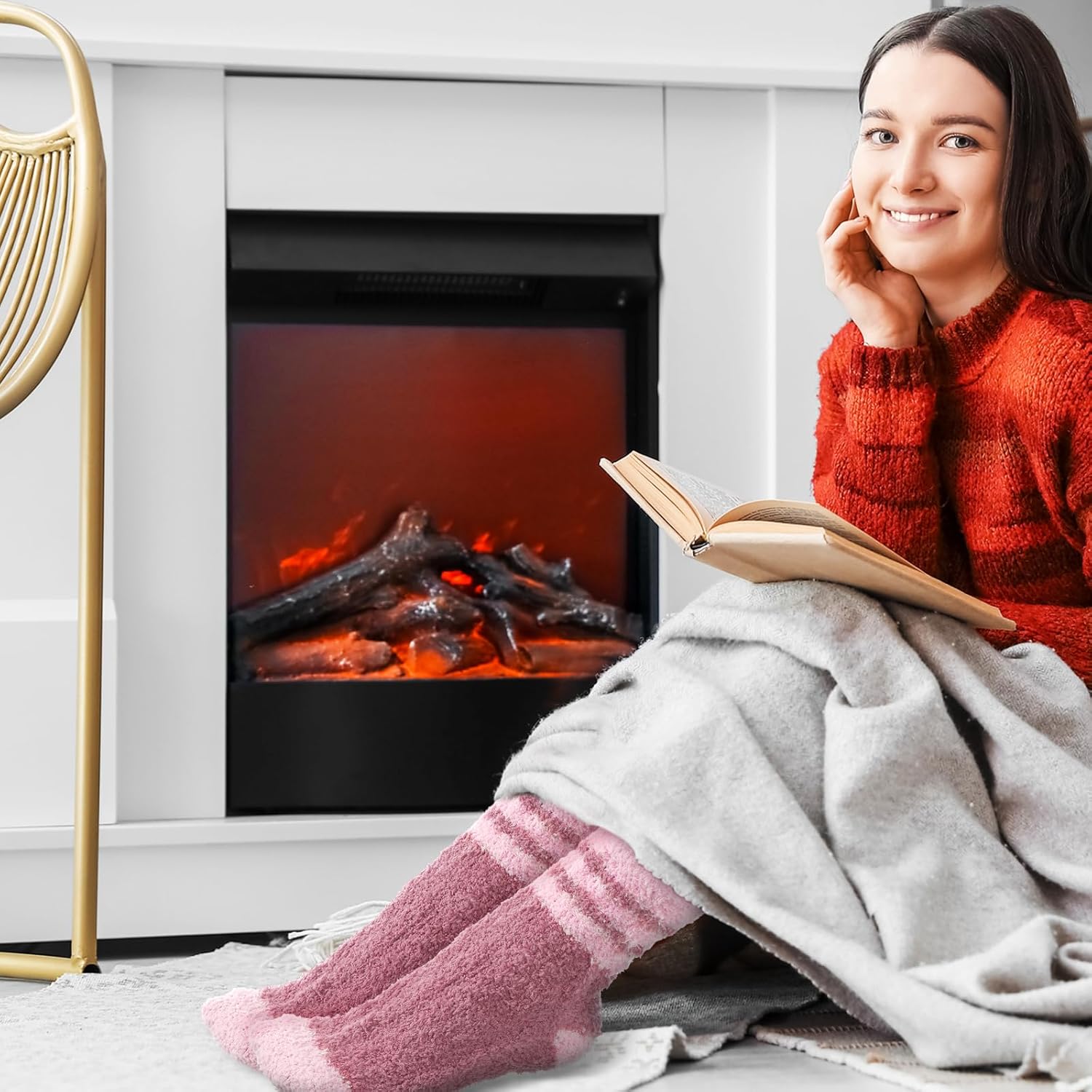 Toulite Women Fuzzy Socks Christmas Gift Bulk Winter Socks for Women Soft Sleeping Sock Fluffy Slipper Sock for Holiday Gifts - Image 2