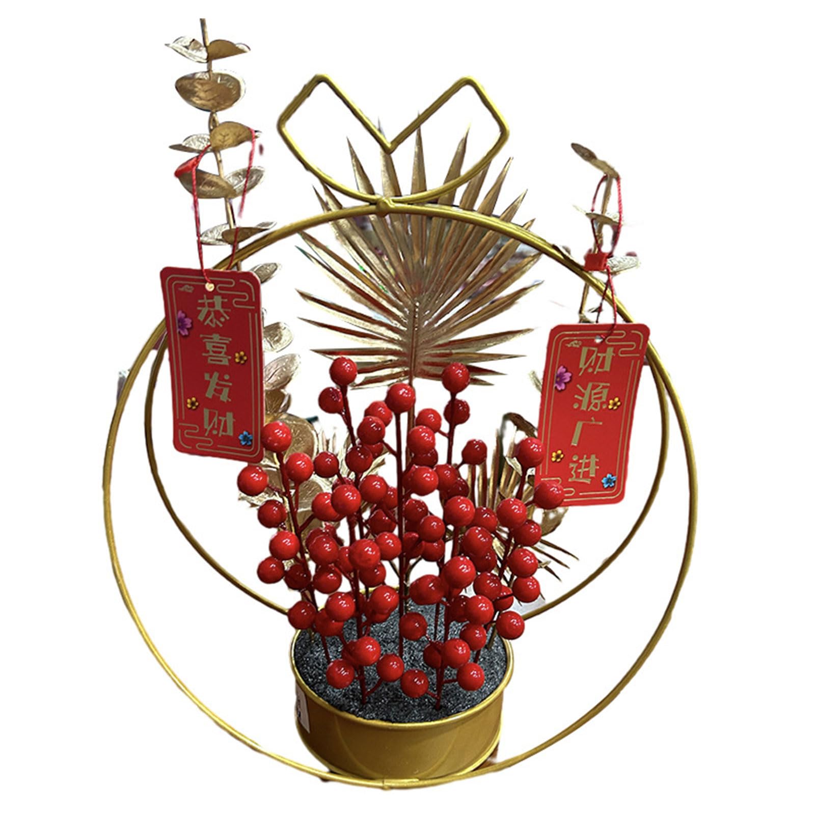 Panier de fleurs de Nouvel An chinois et déco de table élégante pour salon