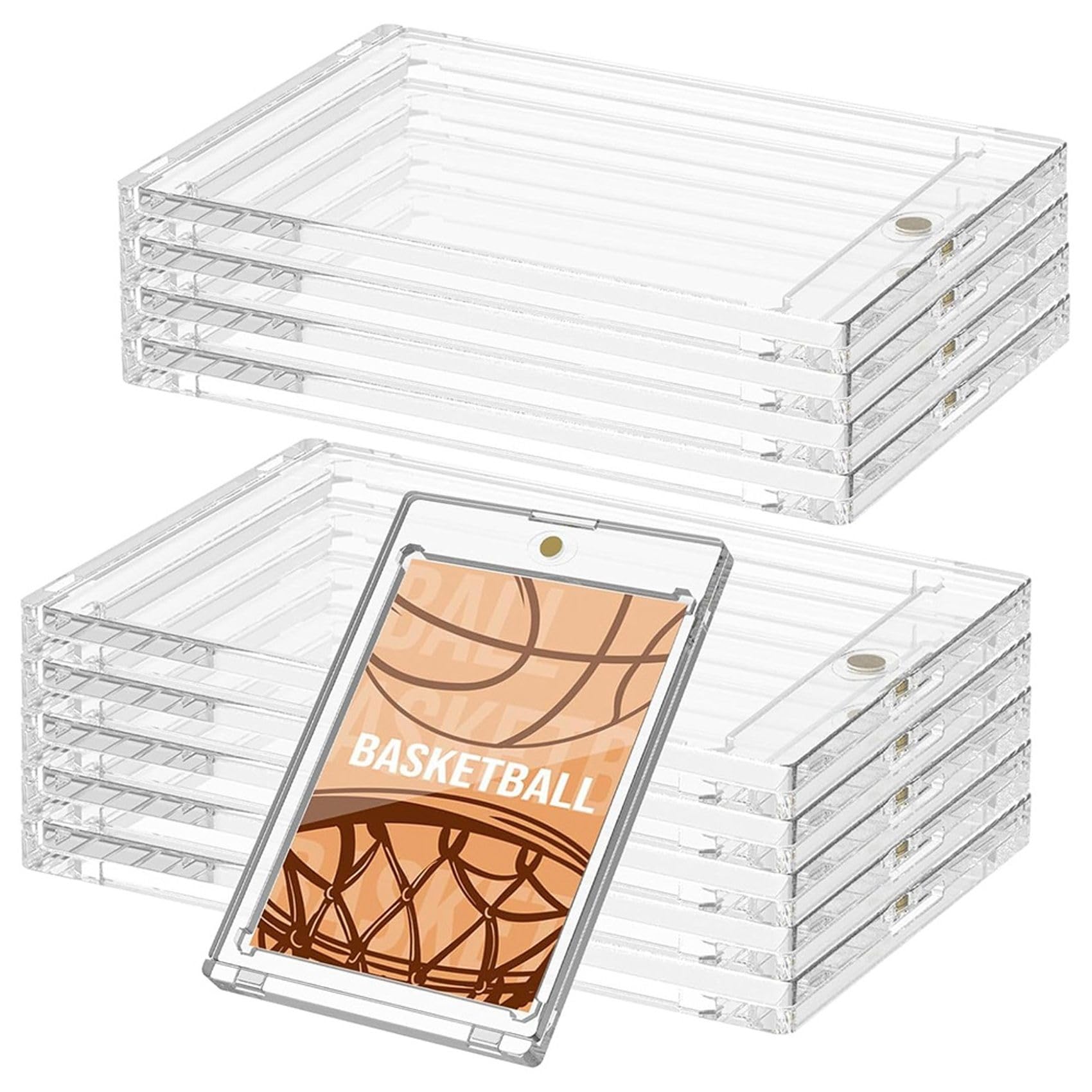 20 sztuk akrylowych uchwytów na karty magnetyczne 130 Pt, 4,33 x 2,87, przezroczyste karty do uprawiania sportu, baseballa, przechowywania, prezentacji, 20 sztuk