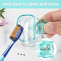 Vista 5 de 4 paquetes de fundas protectoras para cabezal de cepillo de dientes de viaje, protector de cepillo de dientes, tapa, cápsula de cepillo, funda