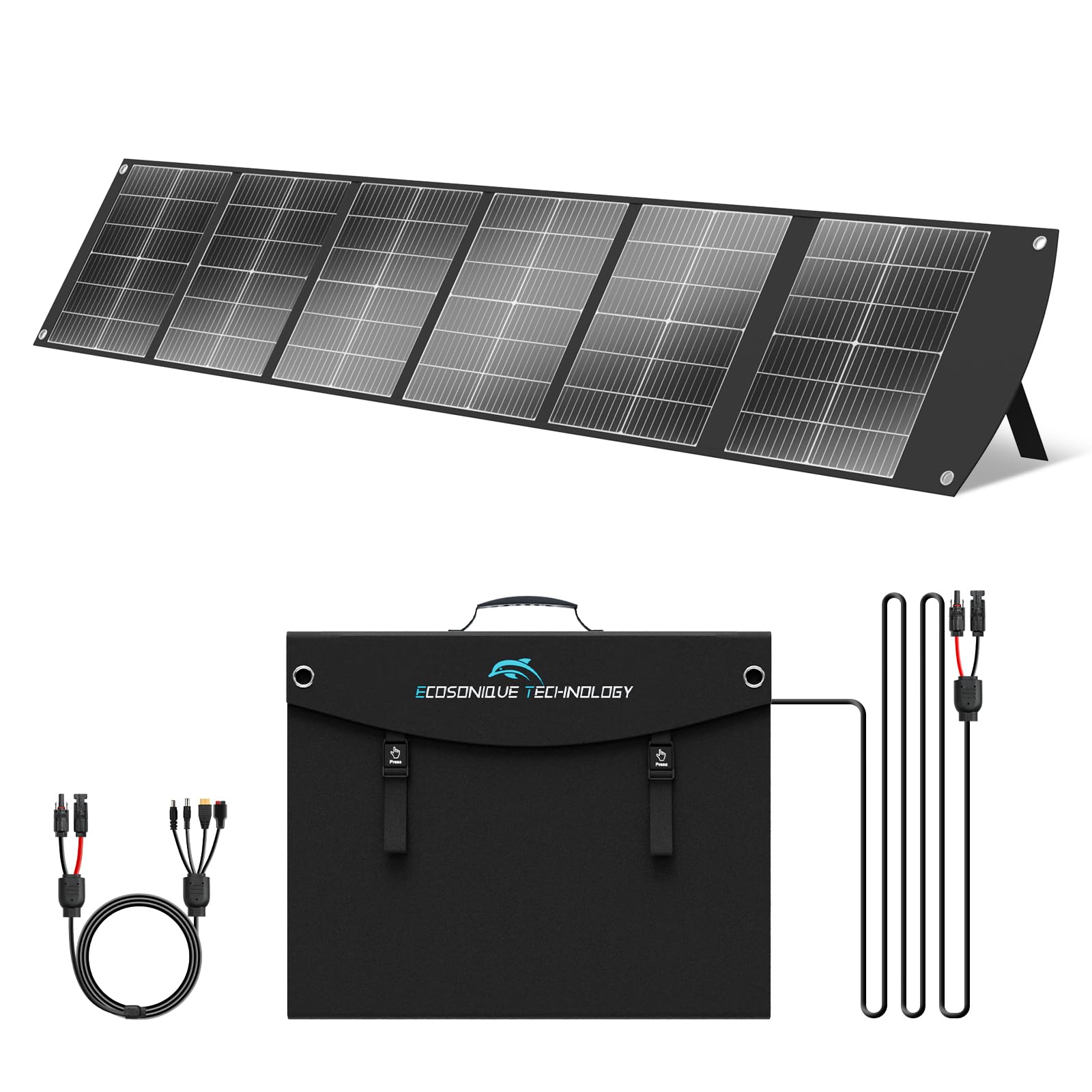 200W Faltbares Solarpanel mit 20V MC4/PD3.0 USB-C & USB-A für Power Station