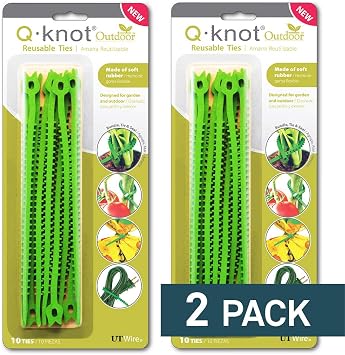 UT Wire Q Knot Outdoor Garden Reusable Tie - Green 2 Packs ...