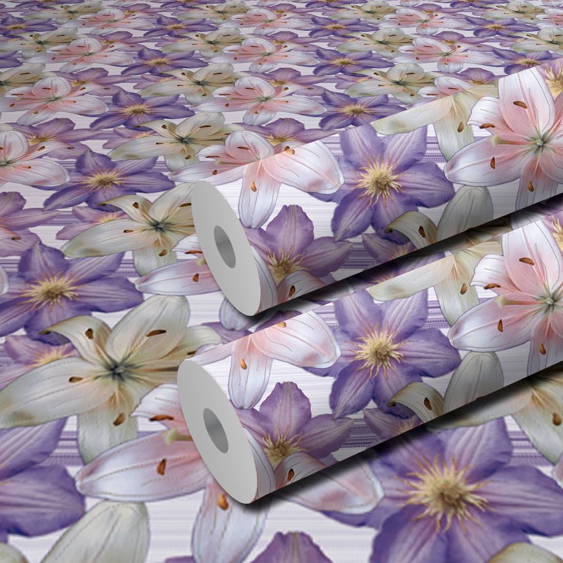 WallDaddy Pack of 2 Wallpapers | Buy 1 Get 2 | Wallpaper for Wall Sticker for Kitchen Wallpaper for Bedroom Wall and Wallpaper for Drawing Room | Self Adhesive Floral Wallpapers (Purple) (B0CFJJ2NGF) Amazon Price History, Amazon Price Tracker