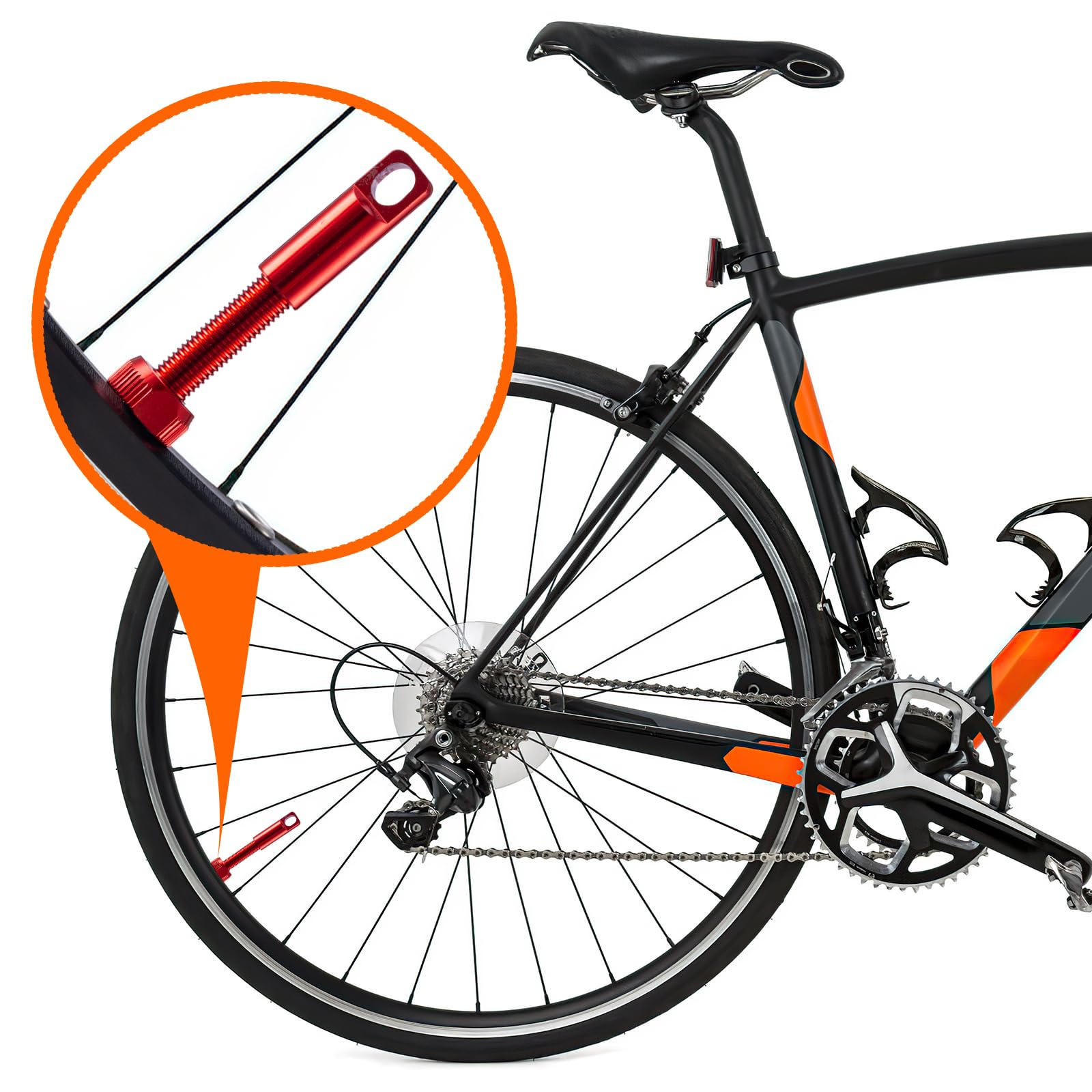 Kit De Valves Tubeless Pawnath – 44 Mm, Rouges, Pour VTT Et Vélo De Route, Avec Outil Et Capuchons