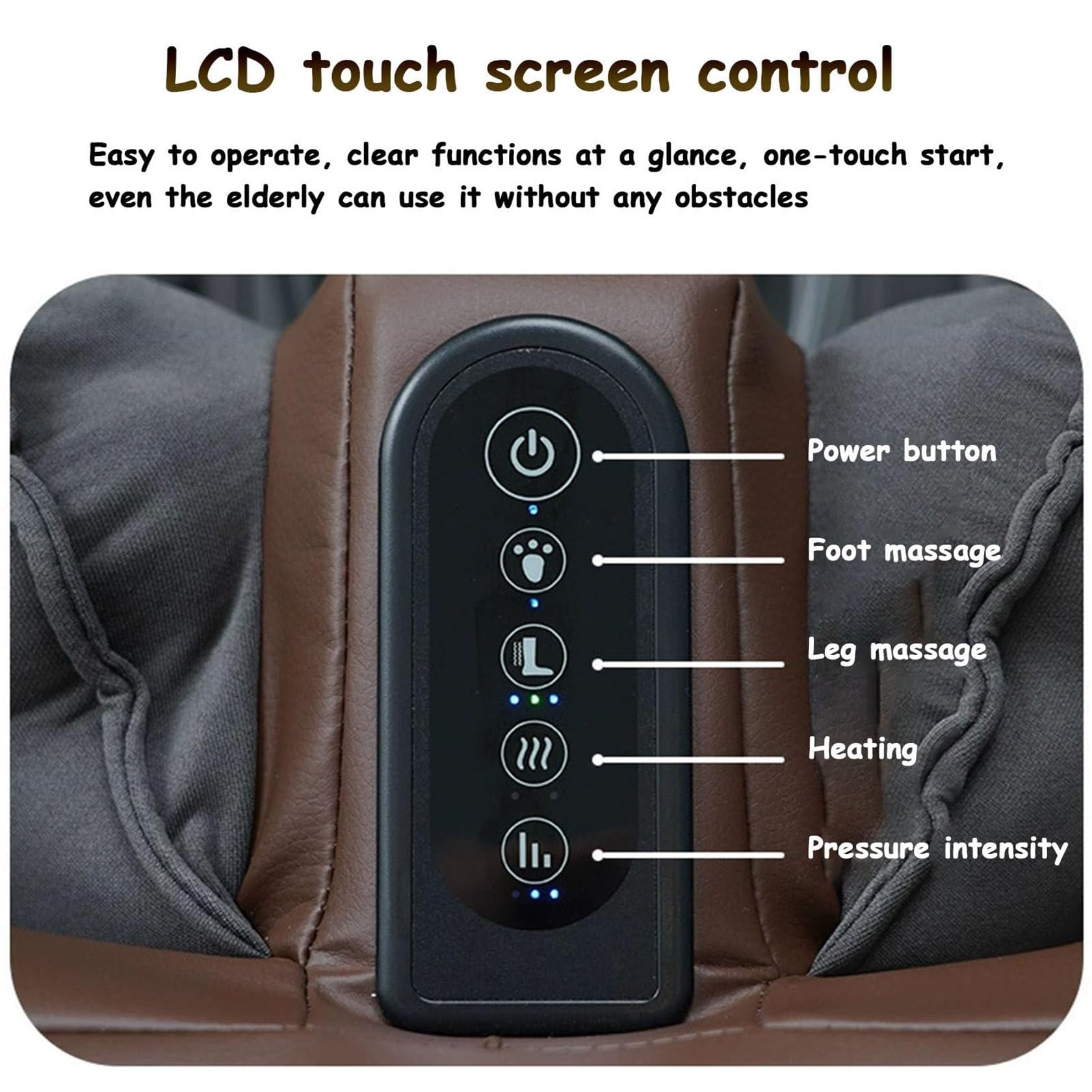 2 W 1 Shiatsu MasażEr StóP I PodnóżEk, KwalifikująCy Się MasażEr StóP I łYdek Ze Sterowaniem App, Podgrzewany MasażEr StóP Do łAgodzenia BóLu StóP, Pasuje Do Wszystkich RozmiaróW StóP,Black