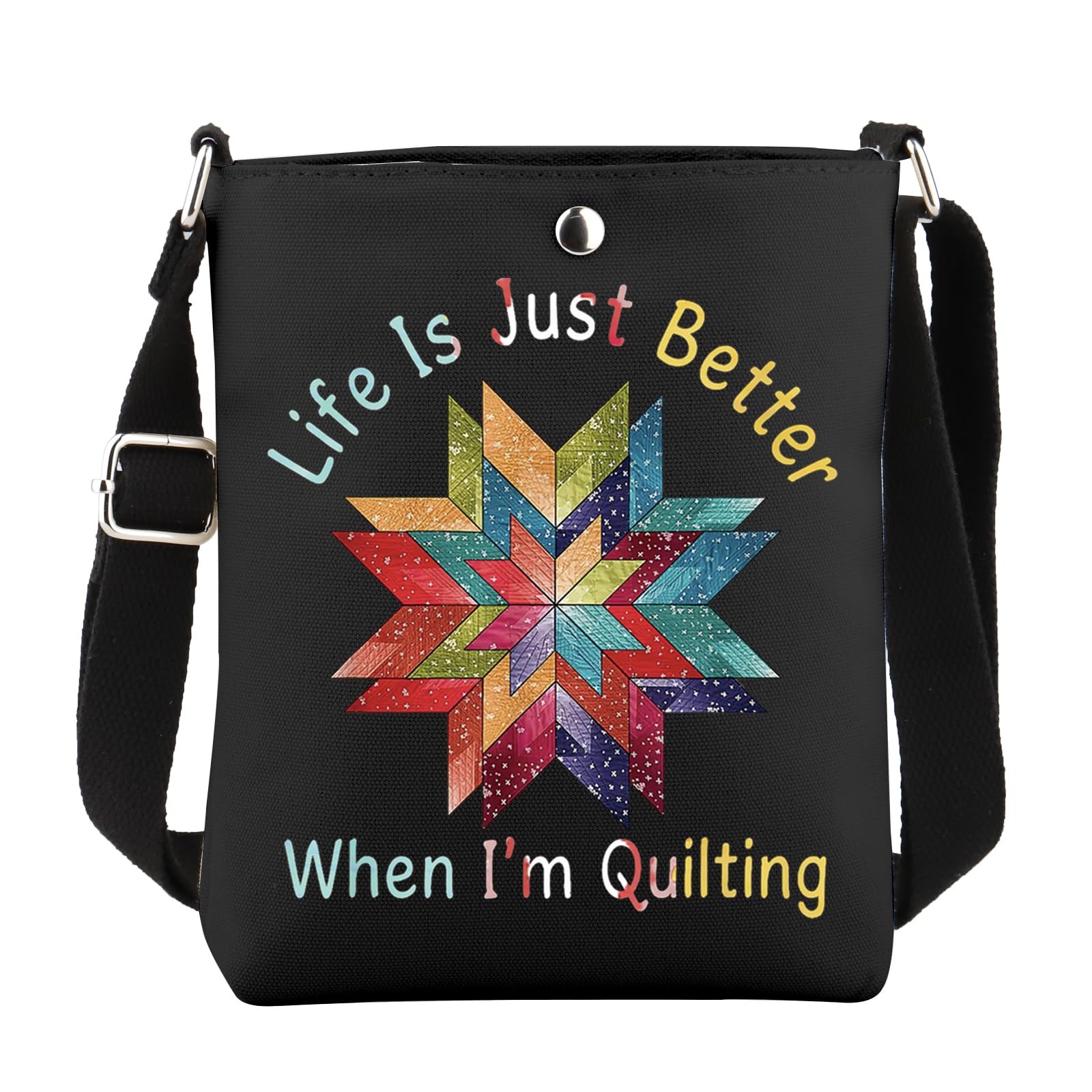 WCGXKO Quilting Themed Gift Crafter Mom Gift Sewing Lovers Crossbody Bag Messenger Bag For Womem