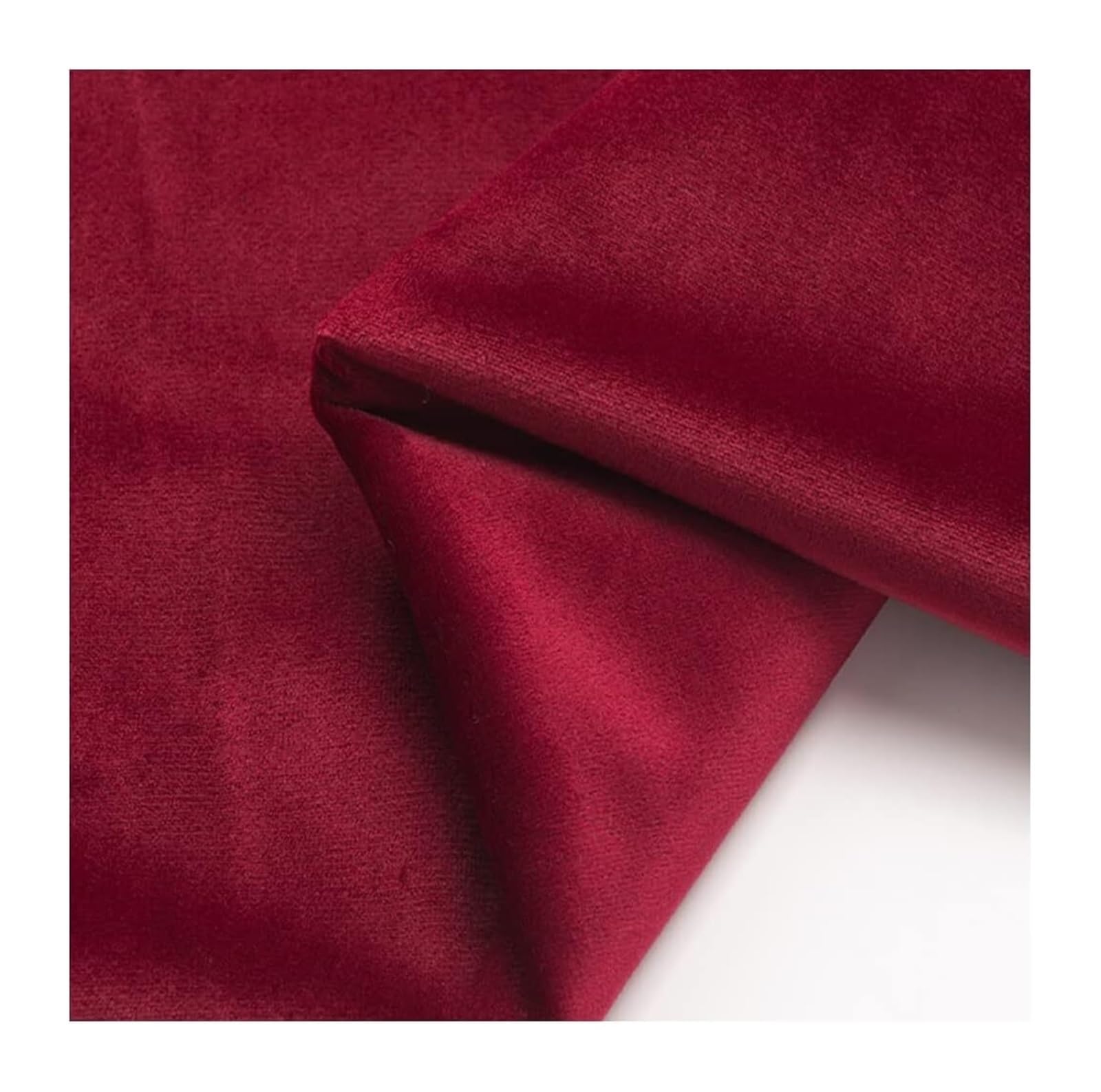 Tissu velours extensible rouge fonce anti-deformation de 1,55m
