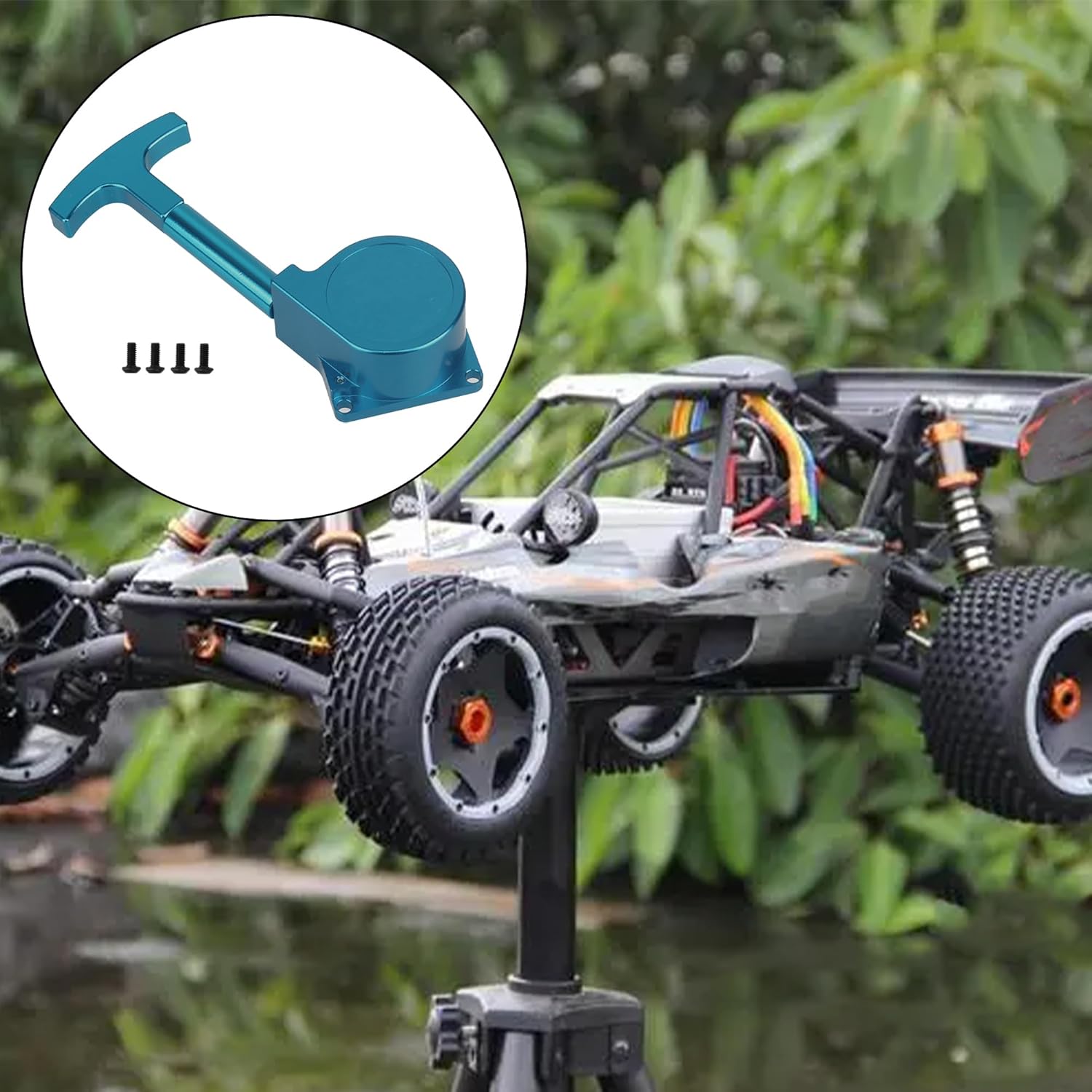 Blue Upgrade Parts Aluminum Alloy RC Car Pull Starter for R020 Vertex 18 Nitro Engine