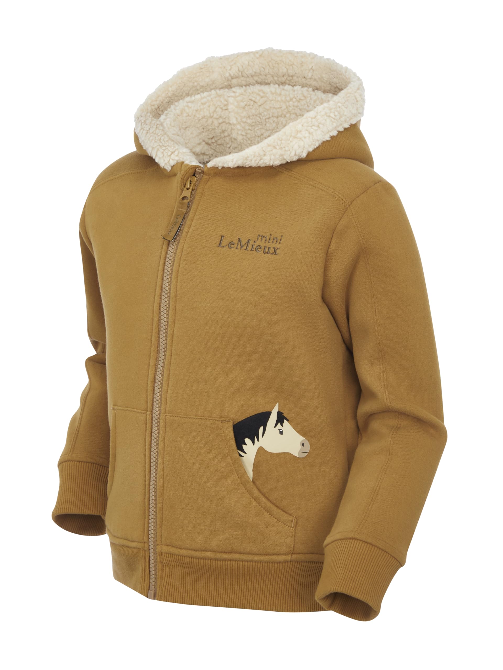 LeMieux Mini Charlie Lined Hoodie - Soft & Cosy - Zip Through Hoodie - Ginger - 9-10years