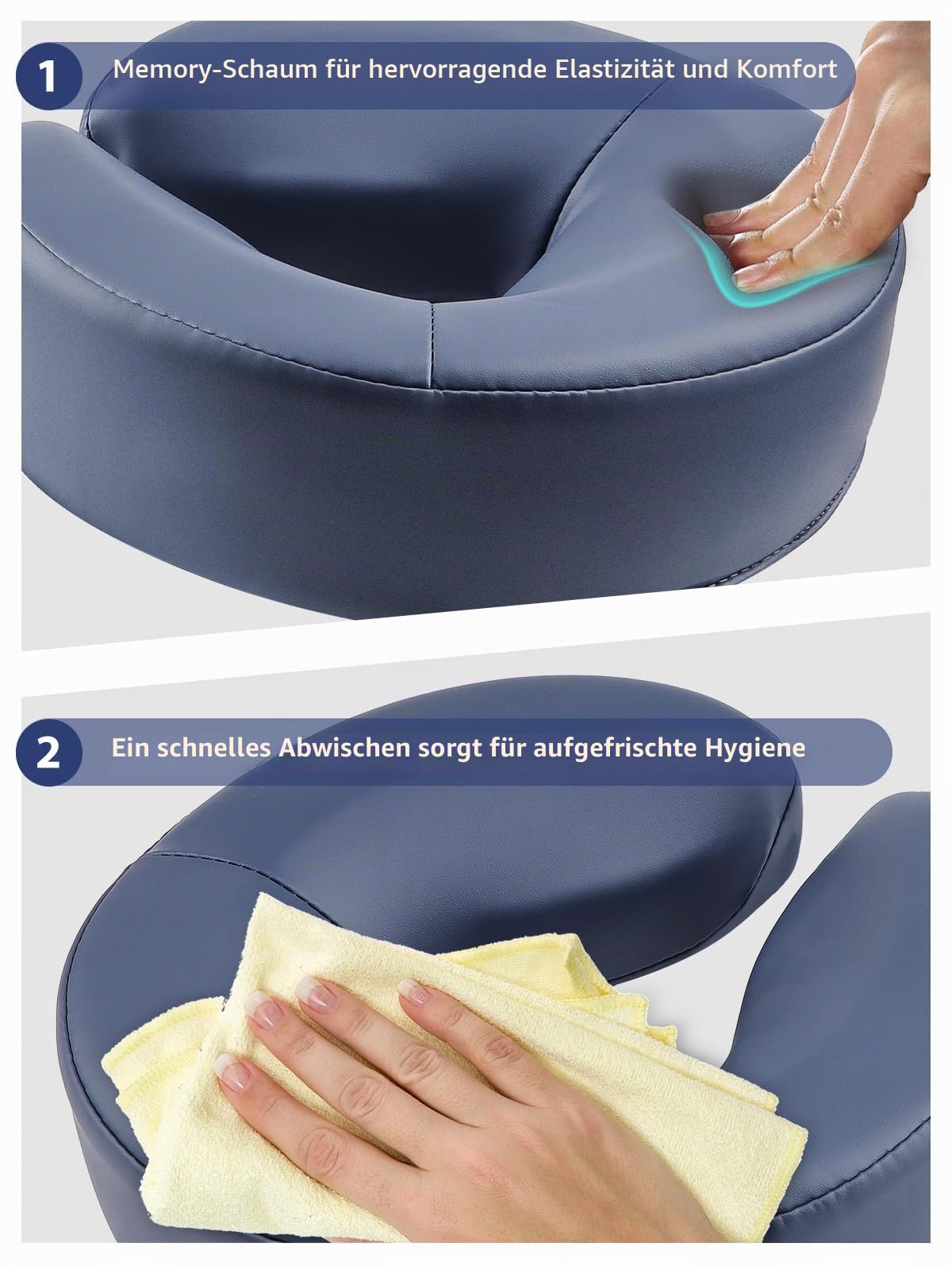 EBANKU Massage Gesicht Wiege Kissen für Massagetische, Massage Universal Kopfstütze Gesichtskissen/Gesichtskissen für Massagetisch-Grau