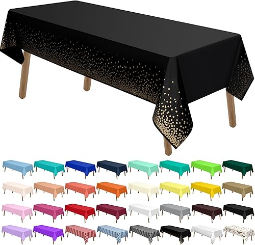 Miniatura 22 de Manteles de plástico lavanda 2 paquetes de manteles desechables 54 x 108 pulgadas. Manteles para despedidas de soltera PEVA malva para BBQ, C01