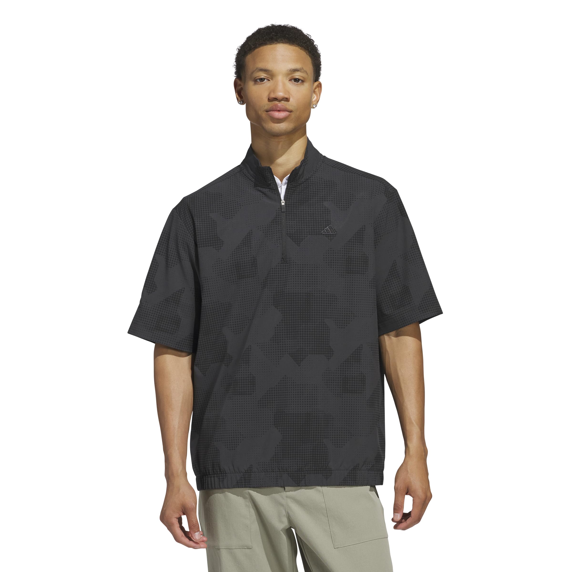 adidas Men's Go-to DWR Short Sleeve Half-Zip Pullover, Black, Large