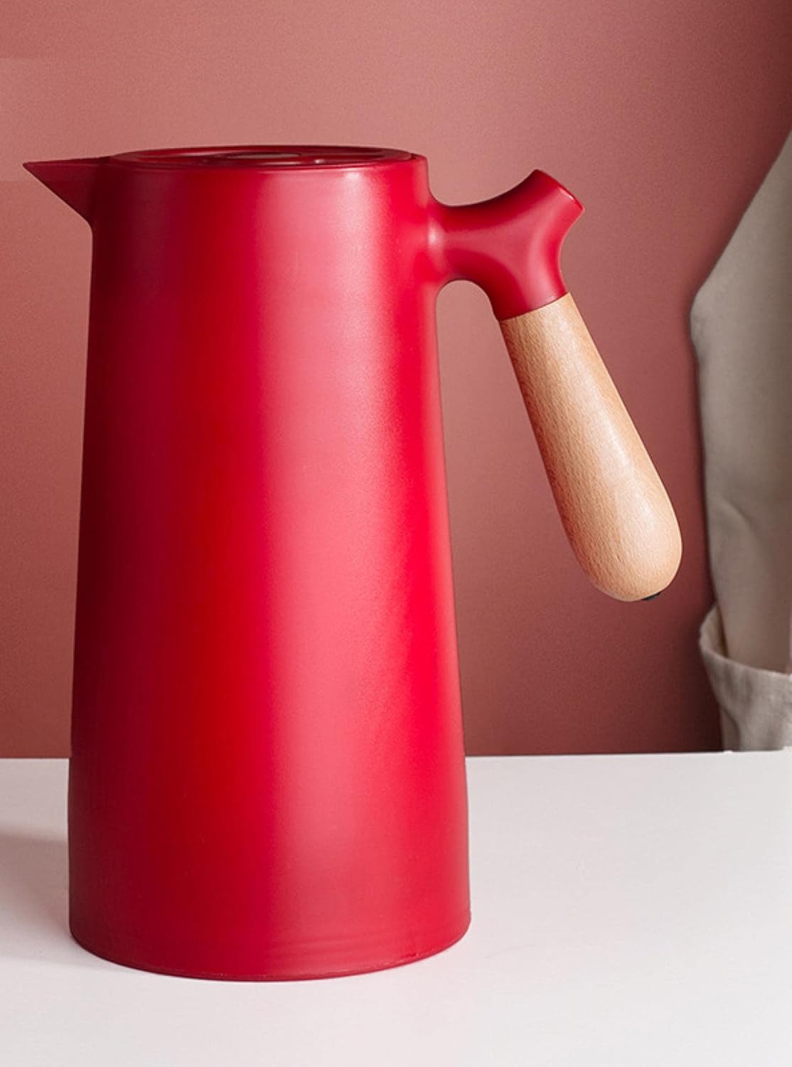 Thermal Insulation Kettle Household Thermos Kettle Glass Inner Tank hot Water Bottle, Thermos Bottle, Thermos Kettle, Coffee Pot White