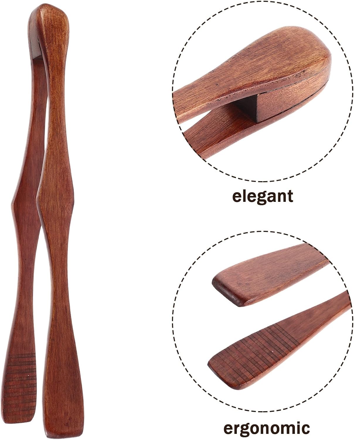 Generic Wood Kitchen Tong For Cooking - Bbq Grilling Buffet Serving Tong - Wooden Food Steak Meat Bread Toast Clip For Catering Restaurant Use