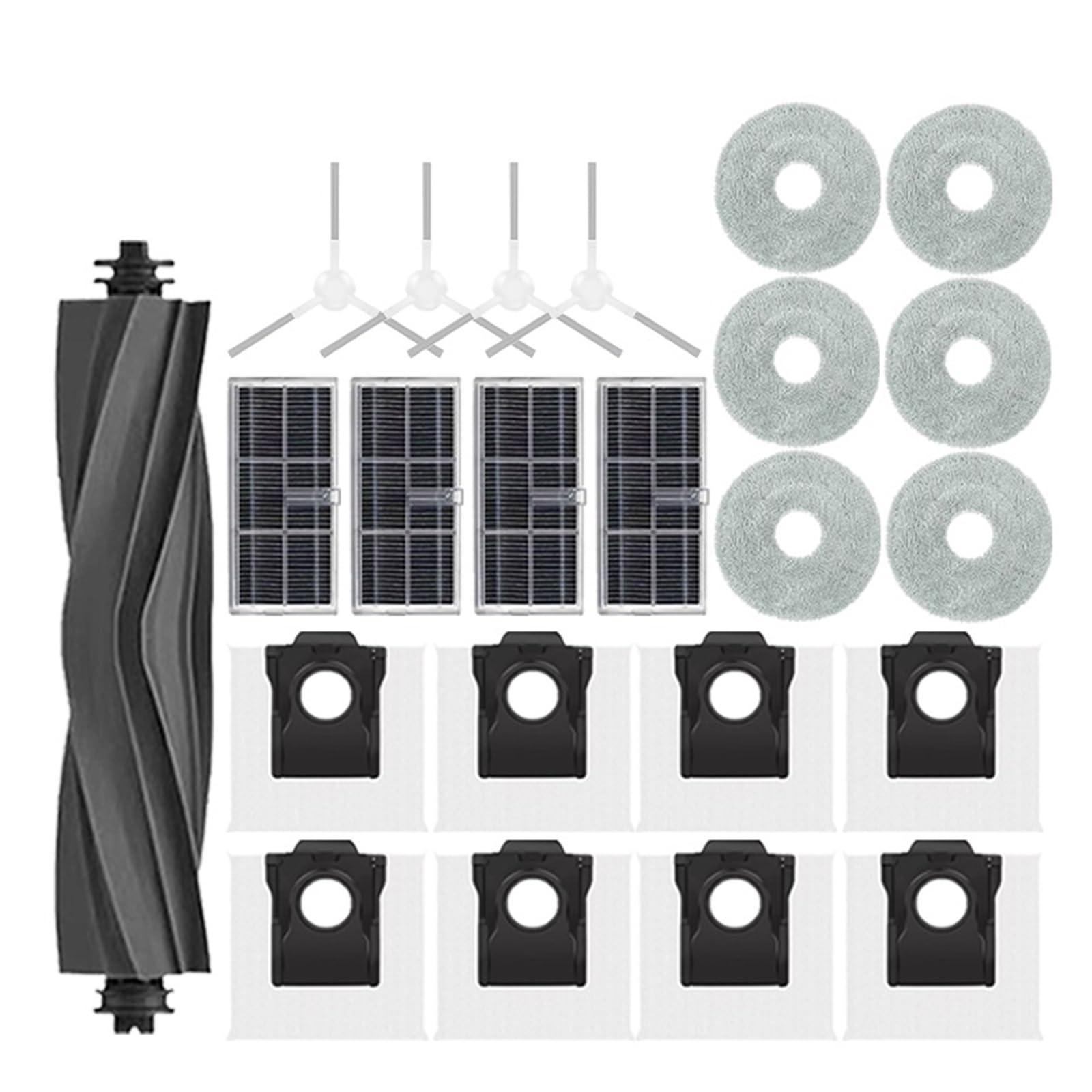 Accesorios De Repuesto para Aspiradora Compatibile con Dreame Mova E30 Ultra/Trouver E30 Ultra, Filtro de Cepillo Lateral Principal, Bolsa De(Lavender)
