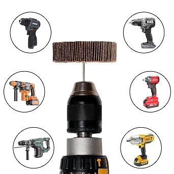 Hedume 20 Pcs 10 Sizes Abrasive Flap Wheel Sander Set, 80 Grit Sanding Flap Wheel, 1/4 Shank Flap Wheels Sander for Metal Wood Drill, Remove Rust