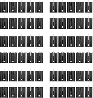 Iyalezirk - Disipador de calor de aluminio (60 unidades, 21 x 15 x 11 mm), color negro para TO-220 Mosfet Transistores