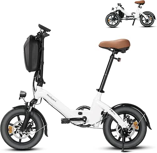 Bodywel T16PRO Bicicleta Eléctrica Plegable, 14" Mini E-Bike, 4.5 Pulgadas