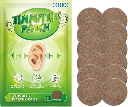 Tinnitus Relief Patch Tinnitus Relief Tinnitus Hearing Loss and Earache Relief Tinnitus Relief Patch 12 Pcs Health Products for Seniors ZZ2