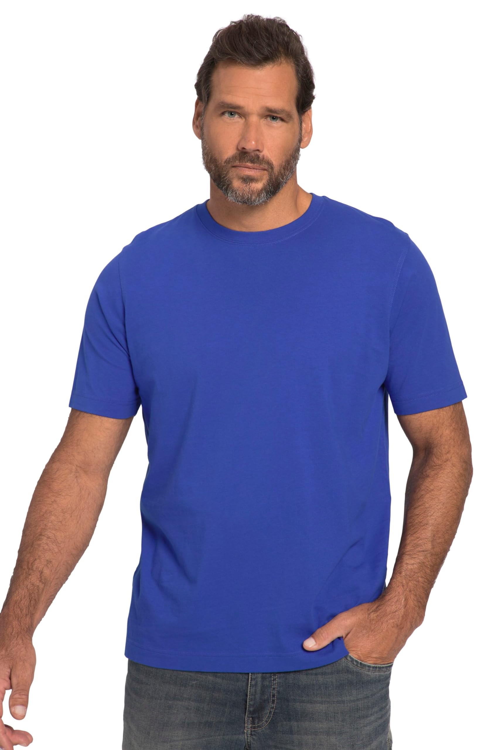 JP 1880, Men's Plus Size T-Shirt, Cobalt Blue, L