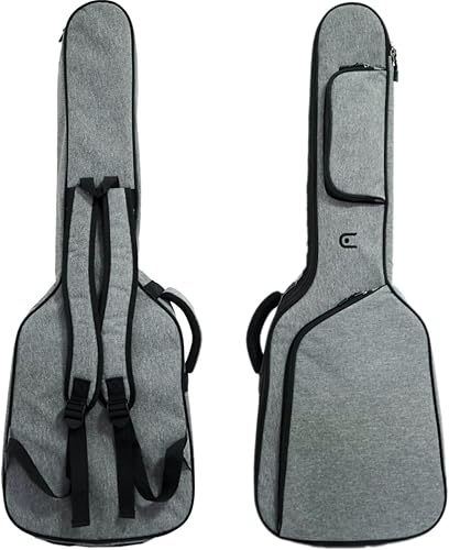 Bolsa de guitarra eléctrica de 39 pulgadas, funda de guitarra de 0.472 in, delgada, suave, ligera, con bolsillos, correas ajustables