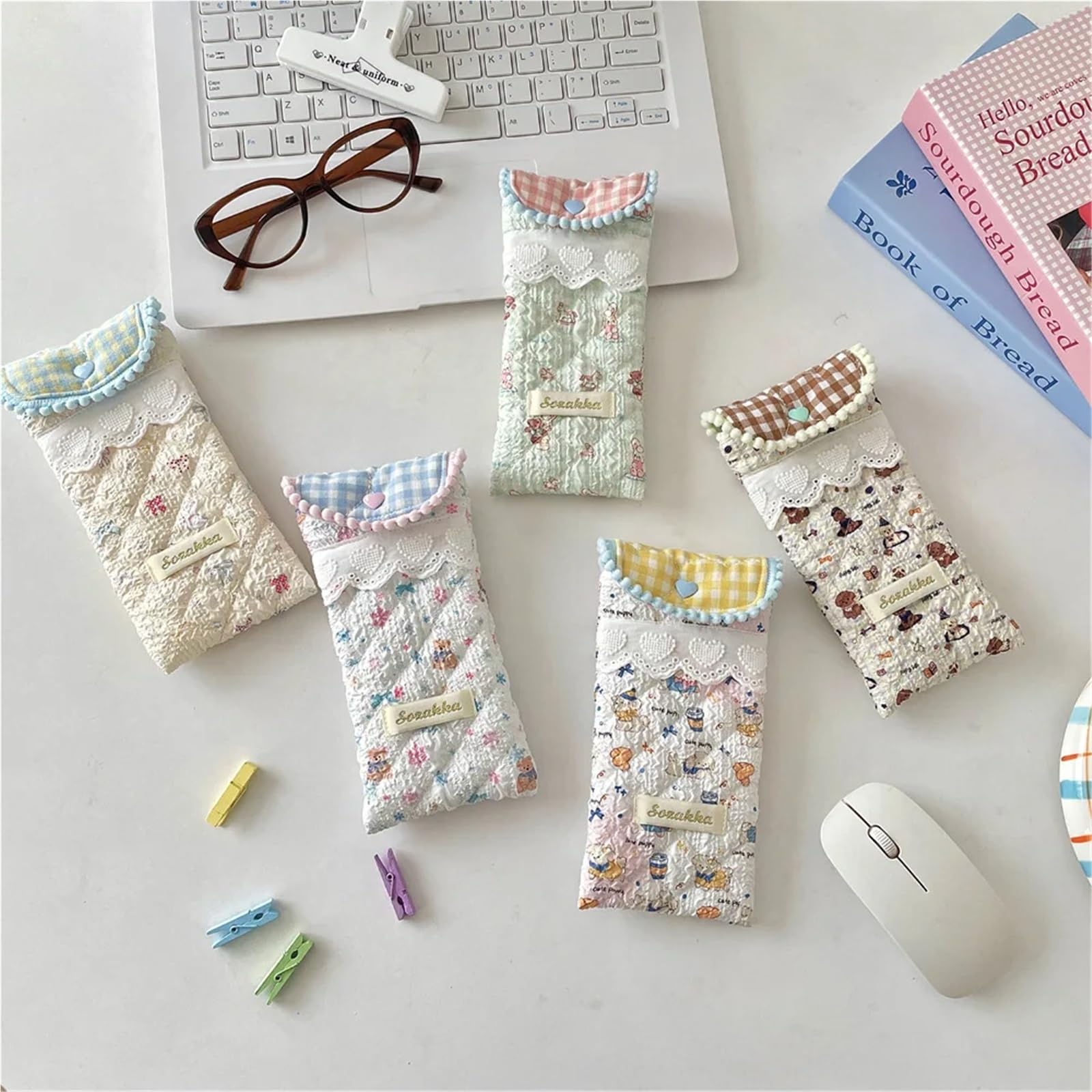 Sonnenbrillen etui Niedliches Weiches Brillenetui Mit Cartoon-Motiv Tragbar Bruchsiche Aufbewahrungstasche For Sonnenbrillen Brillen For Mädchen für Stilvoll Tragbar