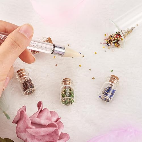 Miniatura 7 de Cheriswelry 5500 piezas de diamantes de imitación de cristal facetados con diamantes de imitación de cristal en punta de 0.079 pulgadas, 11 colores