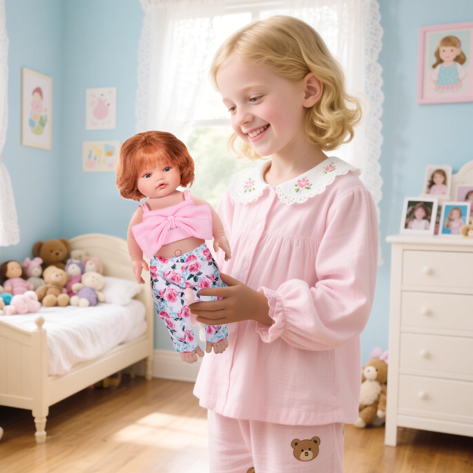 Pyjama 2 pièces avec haut à manches courtes George pour petites filles