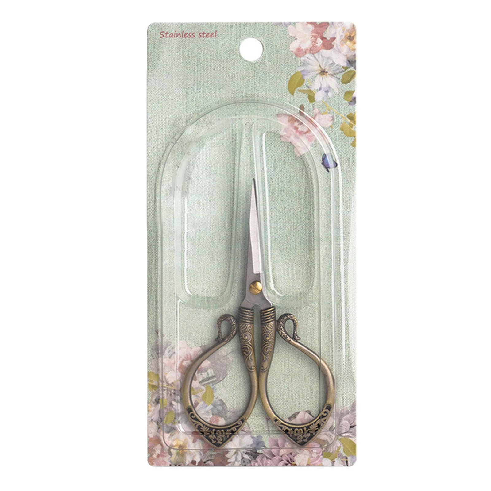 Yrohgkpn Brass Color Dressmaking Scissors Small Embroidery Stitching Fabric Sewing For Home Needlework Sewing