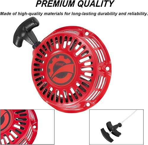 Miniatura 4 de RUTU Conjunto de arranque GX160 (trinquetes de varilla de acero curvos) para GX120 GX200 4 tiempos 163196CC, ajuste de arranque de retroceso