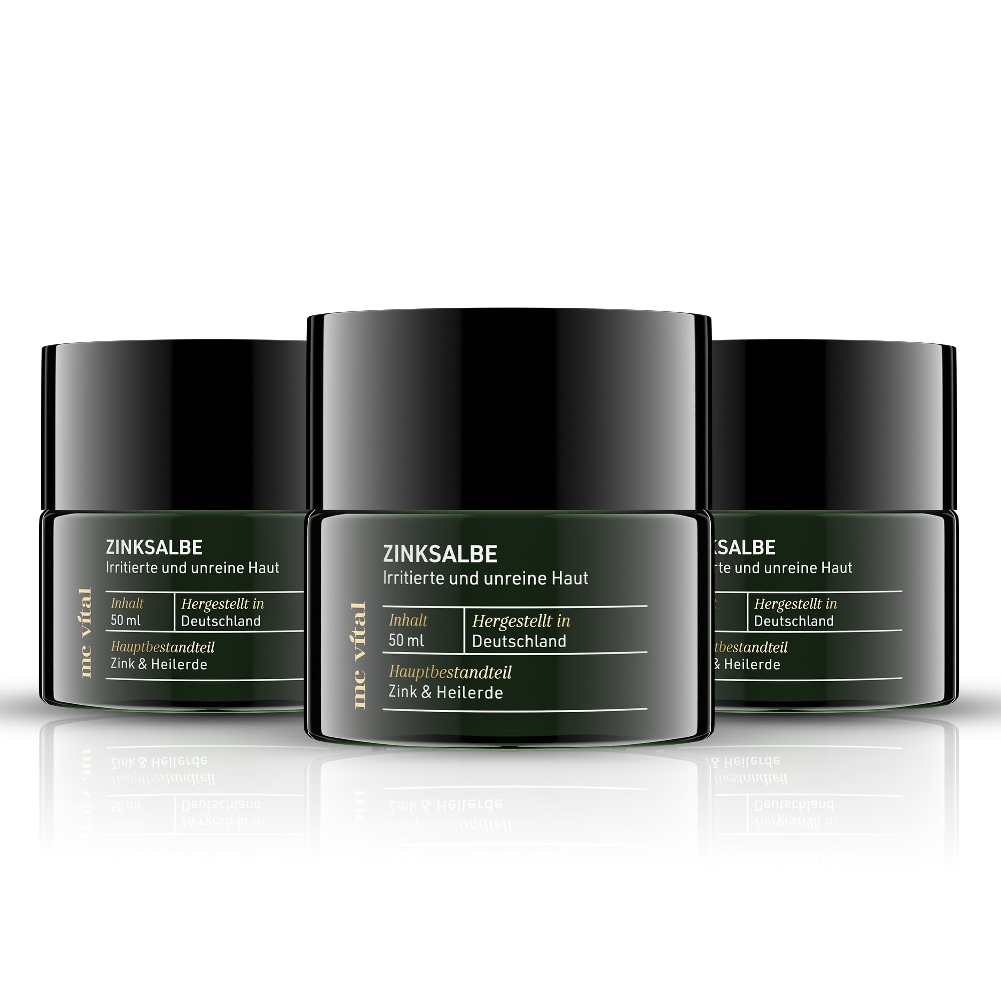Vitabay Zinksalbe mit Teebaumöl 50ML – vegan (3er Pack) – hochdosiert