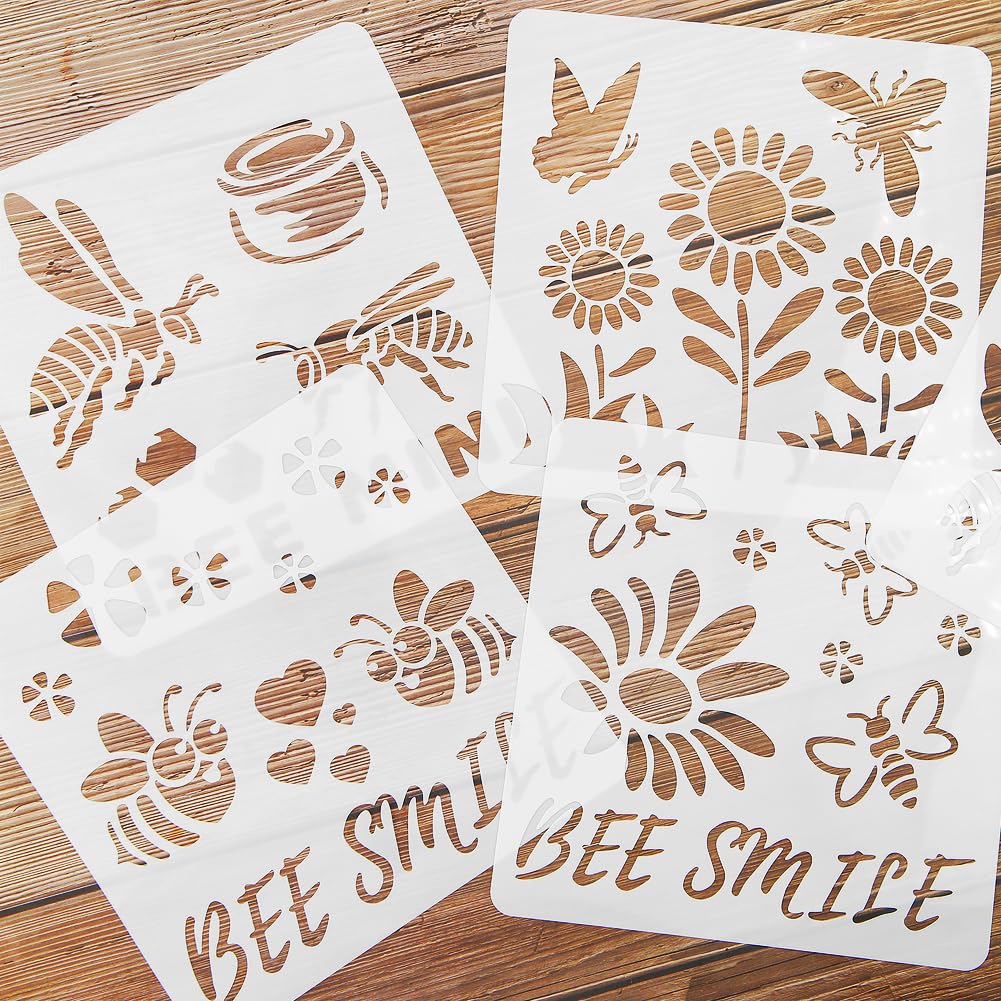 12 Fogli Stencil Texture Astratte Retrò - Modelli Vintage Riutilizzabili 24x12cm Per Pittura Su Parete, Legno E Fai Da Te