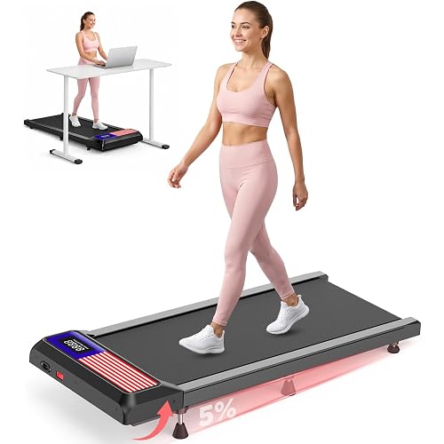 HCOIW Walking Pad Treadmill for HomeOffice, Portable Under Desk Treadmill | 3-in-1Foldable Walking Pad with Incline, Quiet,Remote, No Installation, Portable & EasyStorage for Home Office