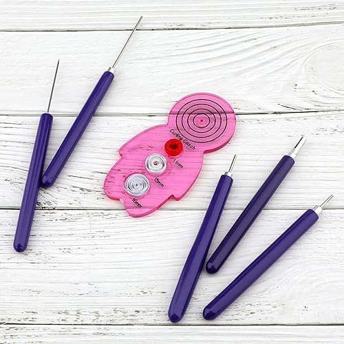 Miniatura 5 de Savita 7 herramientas de flores de papel, herramientas ranuradas que incluyen un curling entrenador y un par de pinzas para enrollar flores de