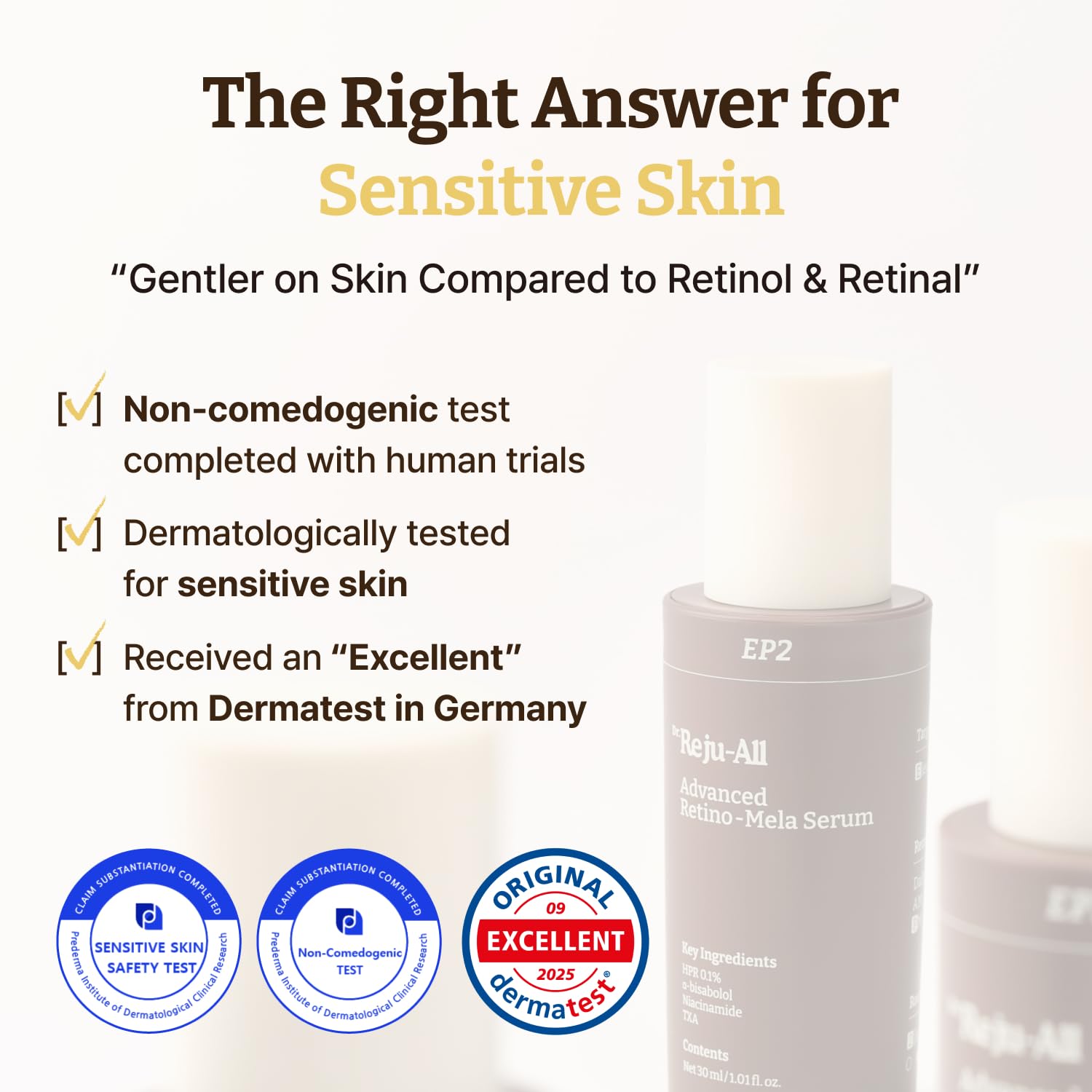 Dr. Reju-All Advanced Retino-Mela Serum – HPR Retinol Serum for Face – Anti-Aging, Pore Minimizer, Next-Gen Korean Skincare – Gentle & Beginner-Friendly – With Niacinamide 10% and TXA 4% – 30ml Product Image 6