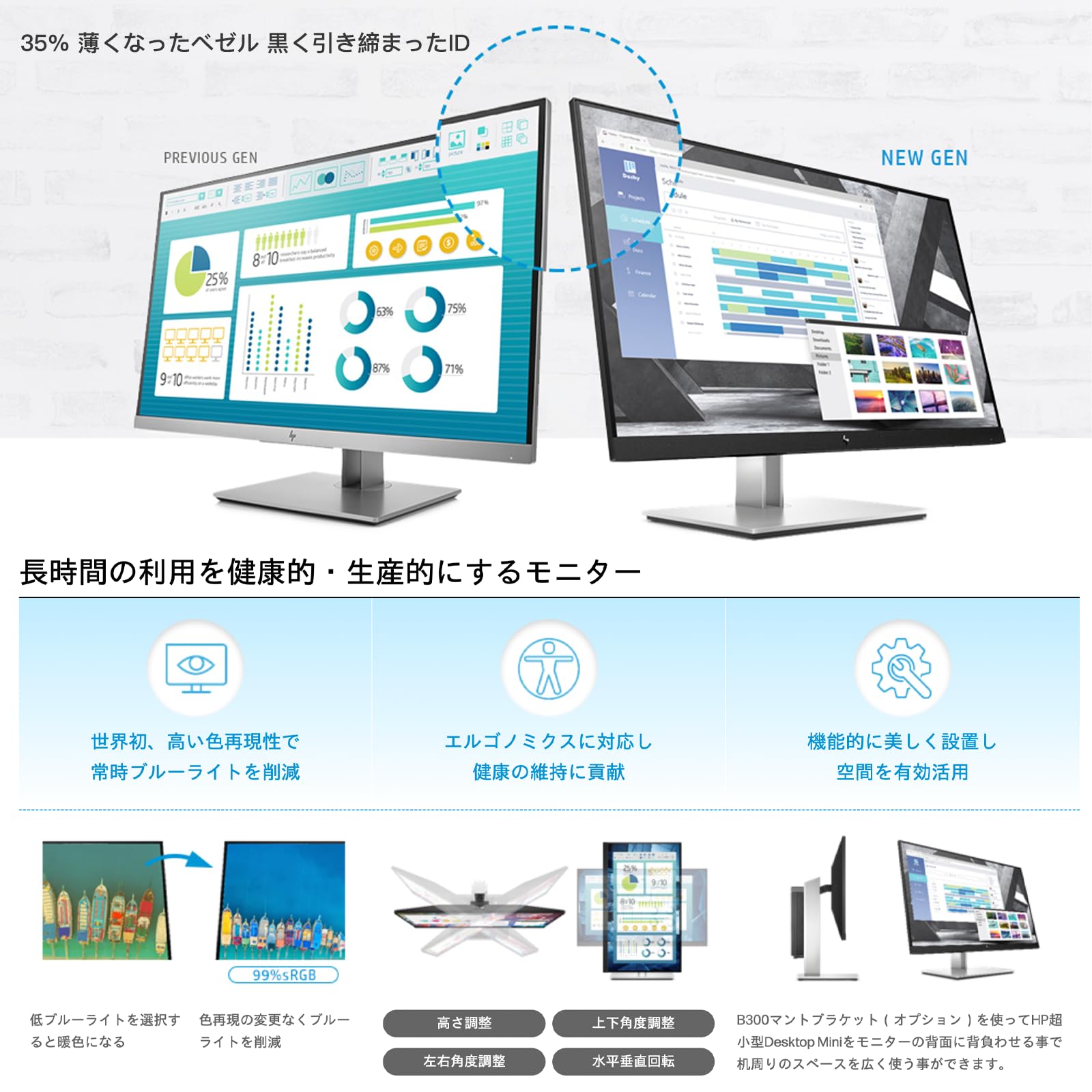 Amazon.co.jp: 【整備済み品】21.5インチ 液晶モニター HP E22 G4