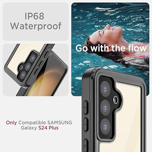 Miniatura 2 de Miimall Funda impermeable para Samsung Galaxy S24 Plus, IP68 bajo el agua, a prueba de caídas de 14 pies, protector de pantalla y cámara integrados,