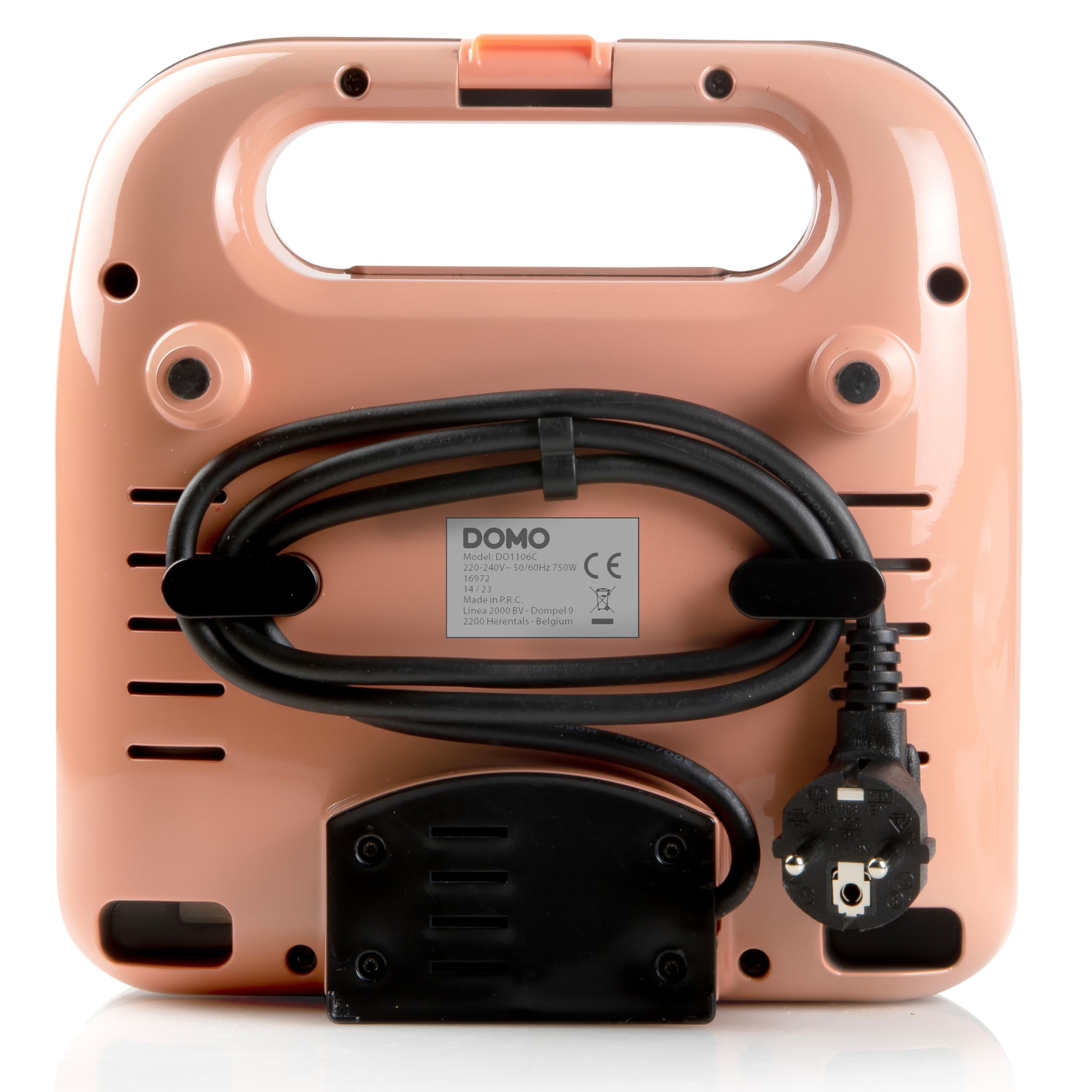 DOMO DO1106C - Sandwichera/gofrera 2 en 1 con placas intercambiables