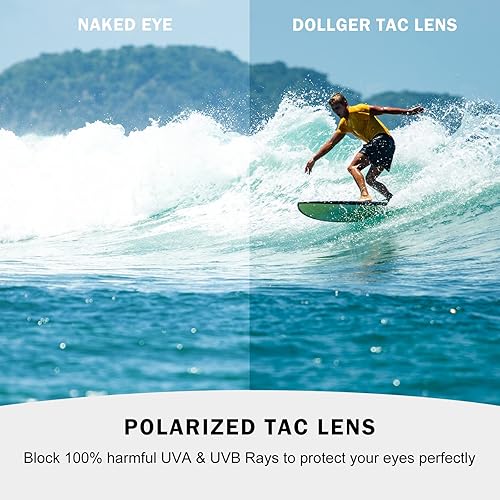 Miniatura 3 de Dollger Lentes de sol deportivos polarizados para hombres y mujeres, protección UV400, para correr, pesca, ciclismo, conducción, golf