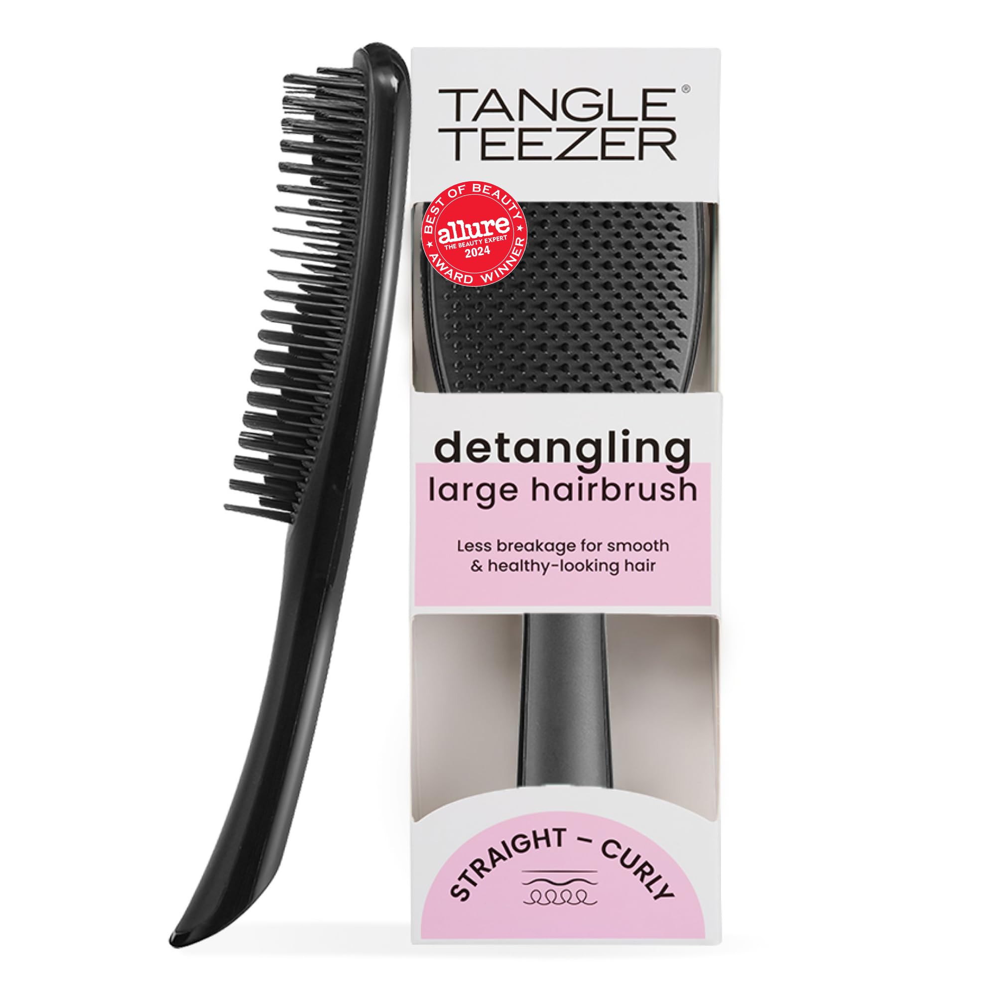 Tangle Teezer The Wet Detangler Hairbrush Large, Black Gloss