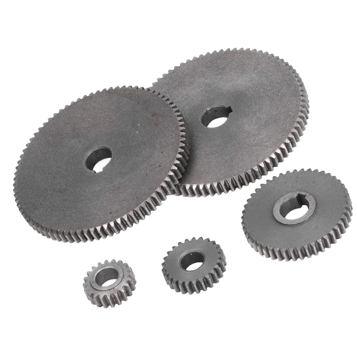5Pcs Metal Lathe Gears,T80 T45 T25 T20 Mini Lathe Gear HT250 Grey Iron Lathe Replacement Gears for Micro Lathe and Metal Cutting Machine