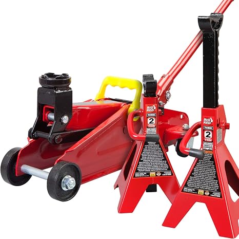 BIG RED Torin Hydraulic Trolley Floor Jack Combo with 2