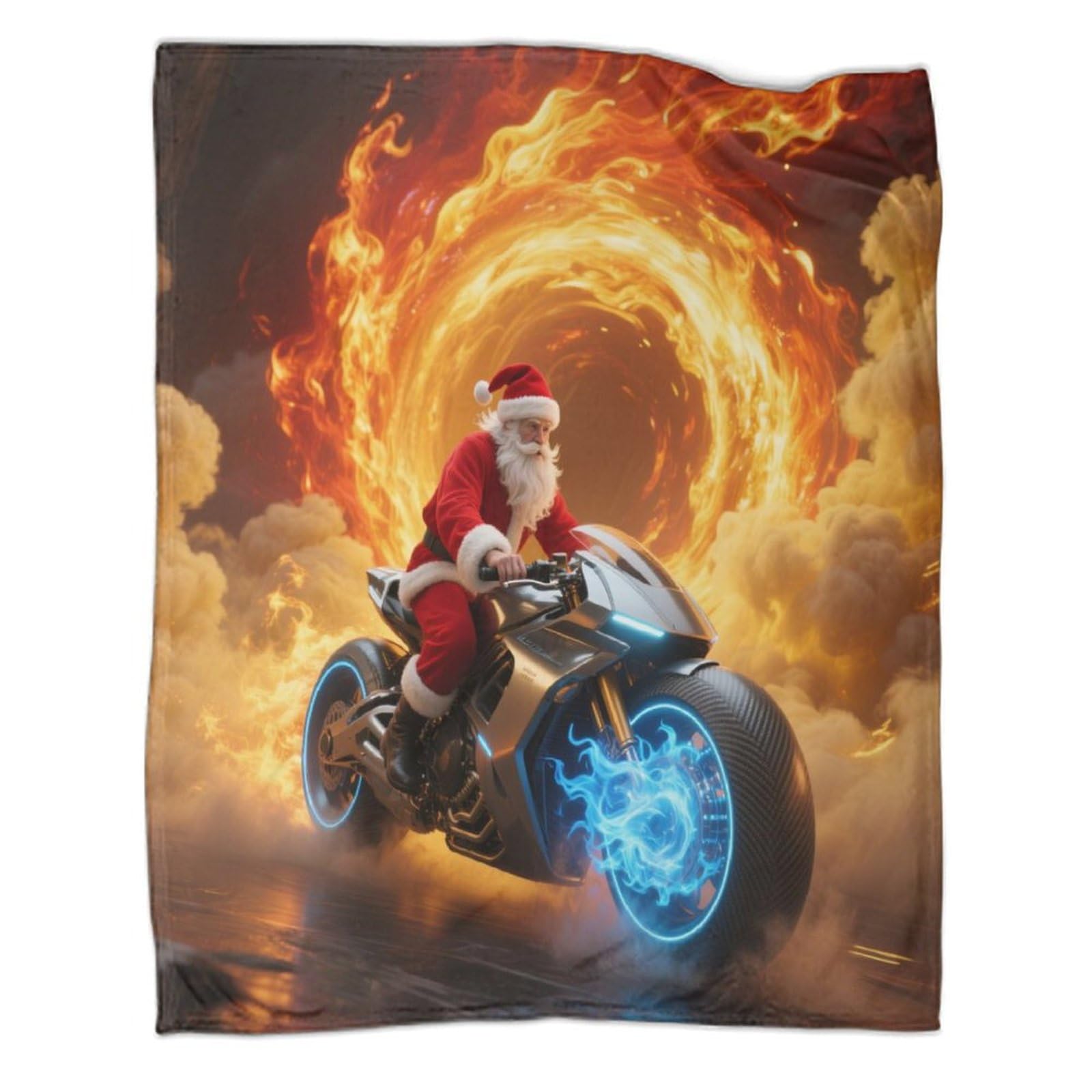 Coperta natalizia con stampa 3D di Babbo Natale, in pile, per adulti, bambini e adulti, 180 x 200 cm