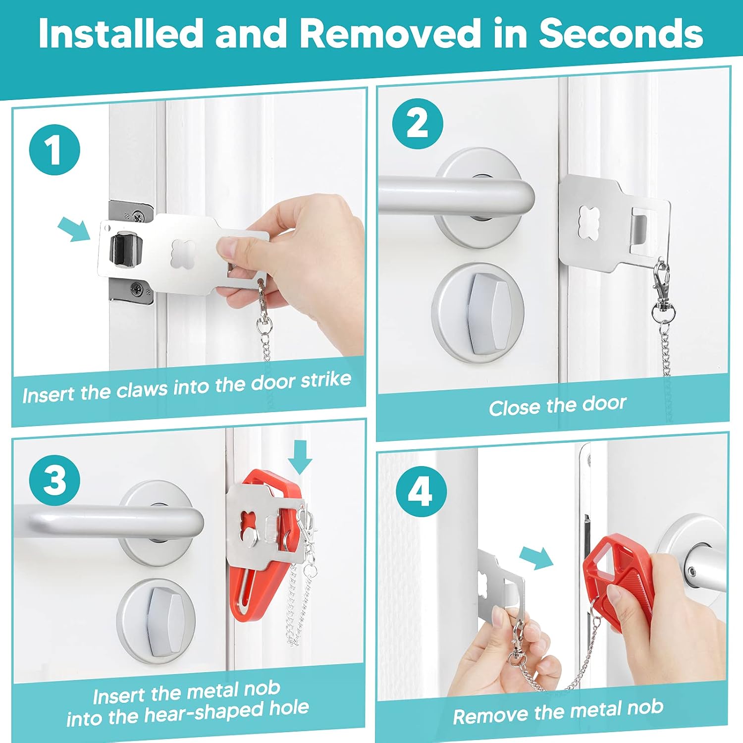 Travel Hotel Lock Extra Safety Lock 
