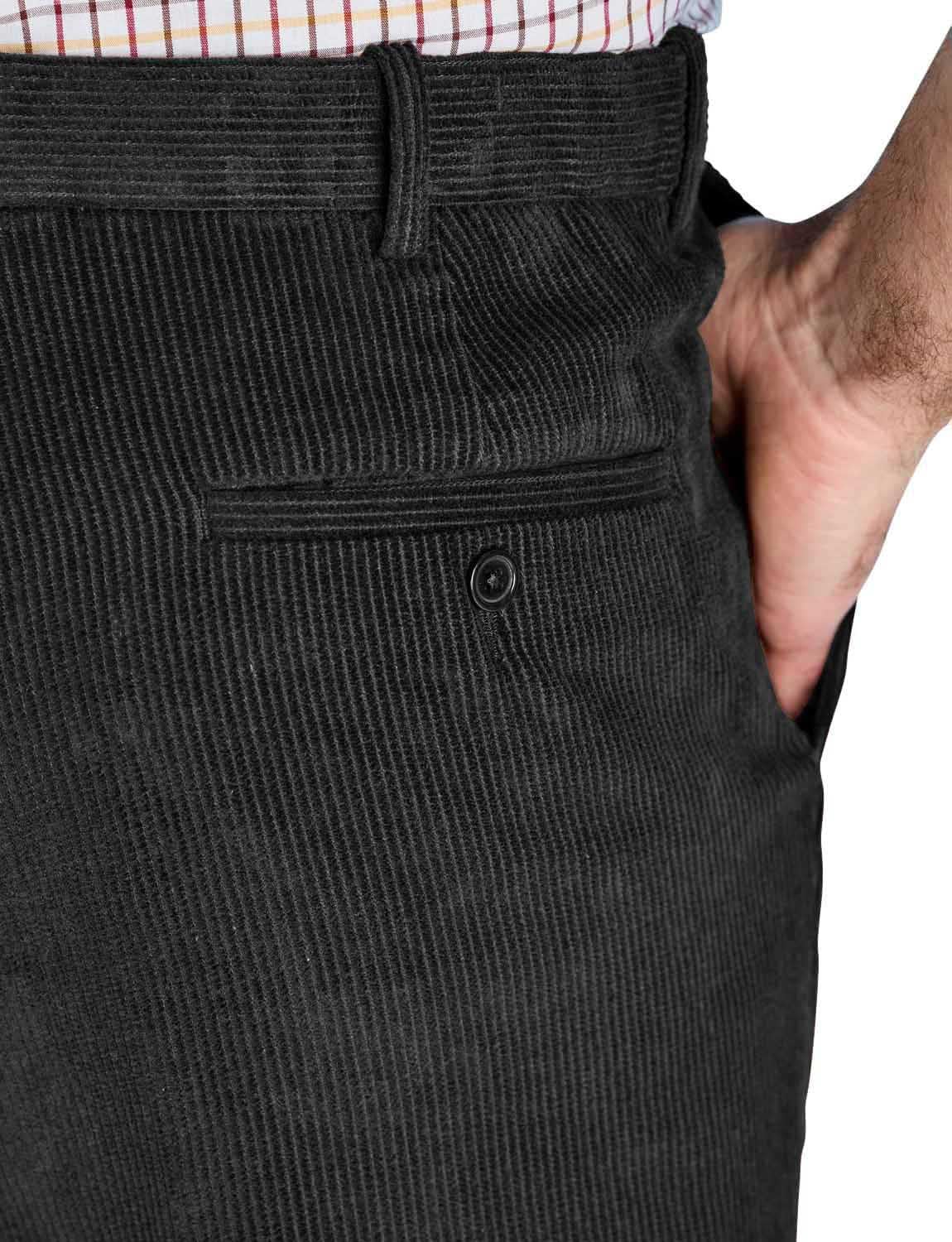 Chums Men's HIGH-Rise Pants Luxury Cotton Corduroy Trousers - Image 9
