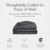 Vista 13 de Brooklinen Funda de edredón de percal de lujo, 100% algodón, fresca, nítida, lazos de esquina extralargos, cierre de botones, suave y transpirable