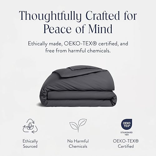 Miniatura 13 de Brooklinen Funda de edredón de percal de lujo, 100% algodón, fresca, nítida, lazos de esquina extralargos, cierre de botones, suave y transpirable