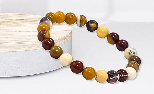 Miniatura 692 de Amazing Gemstone Pulsera de cristal para mujeres y hombres, pulsera de cristal curativo de protección, pulsera elástica con cuentas de piedras